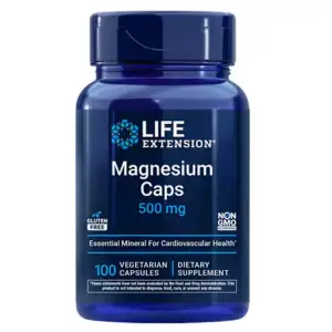 Life Extension Magnesium Caps 500 Mg, 100 Vegetarian Capsules