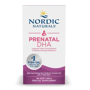 Nordic Naturals Prenatal DHA 830mg Omega-3s & 400 Iu Vitamin D3 90 Softgels
