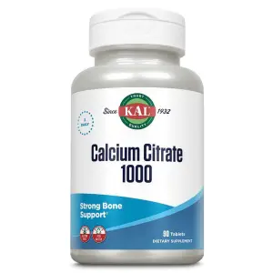 KAL Calcium Citrate 1000mg 90 Tablets