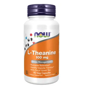 NOW Foods L-Theanine 100mg 90 Veg Capsules